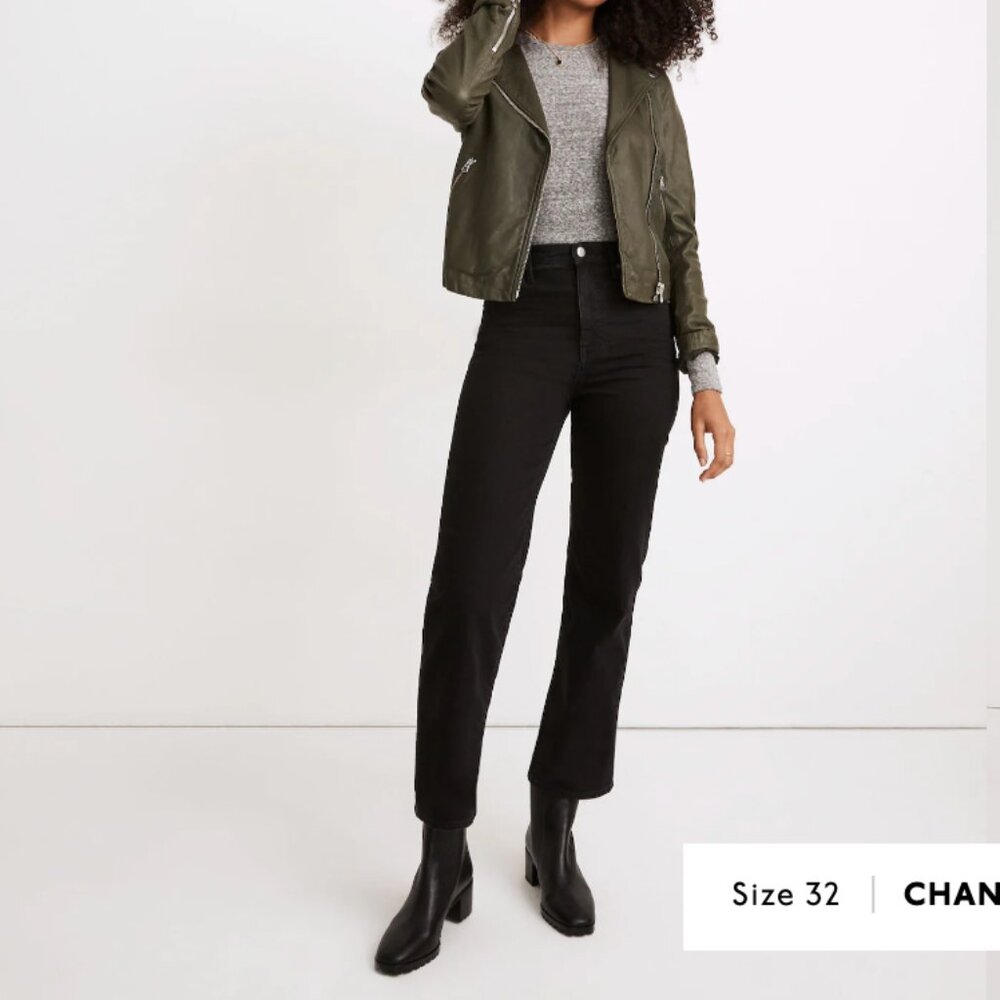 Madewell Slim Wide-Leg Crop Jeans Lunar Wash Size 26